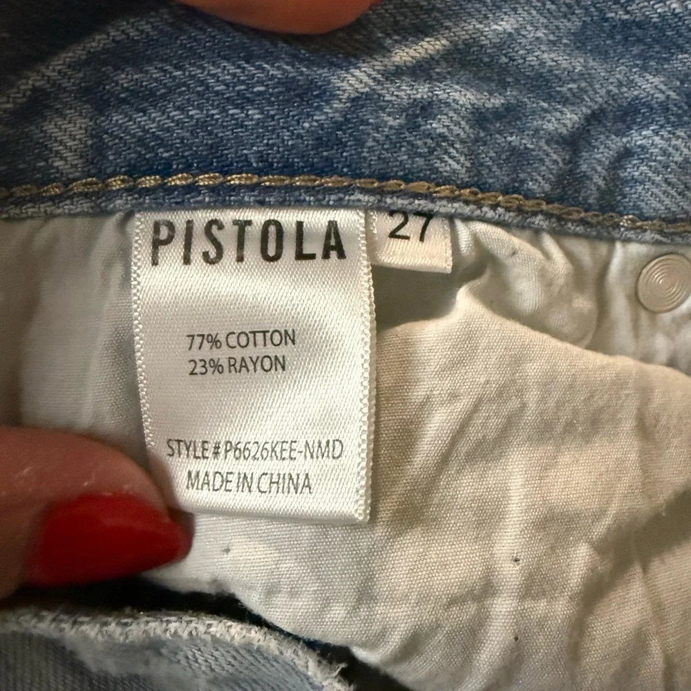 Pistola Presley High Rise Relaxed Roller in Normandie 27 Distressed Jeans